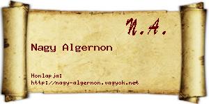 Nagy Algernon névjegykártya